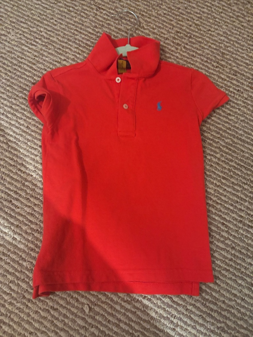 Ralph Lauren Bright Red Girls Polo with Blue Pony